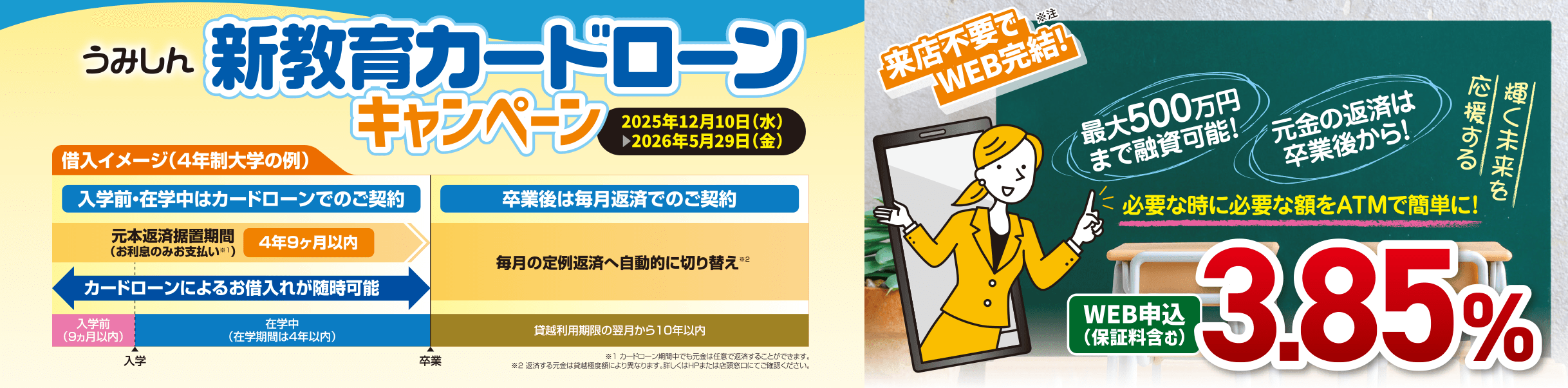 うみしん新教育カードローンキャンペーン